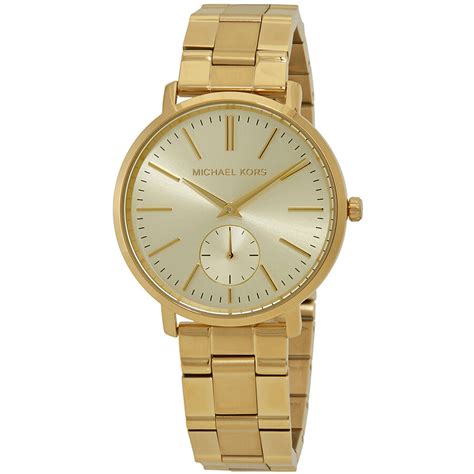 Michael Kors Jaryn Champagne Dial Ladies Watch MK3500